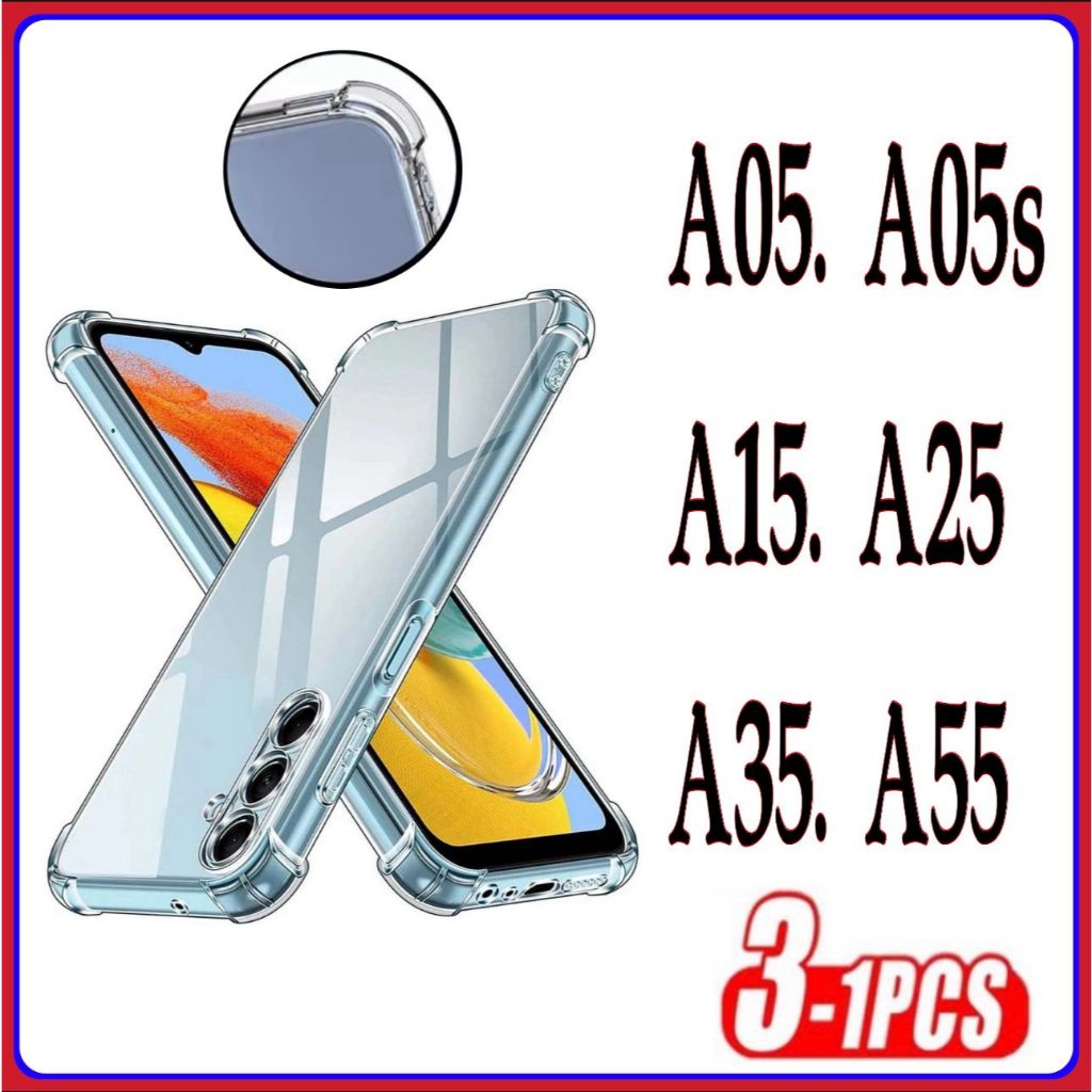 Capa transparente capinha TPU Anti Shock Impacto samsung A05 A05s A15 A25 A35 A55 em Oferta na Shopee