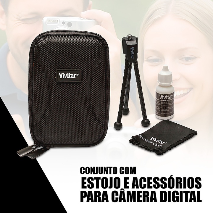 kit Completo Com Estojo E Acessórios Para Câmera Compacta em Oferta na Shopee