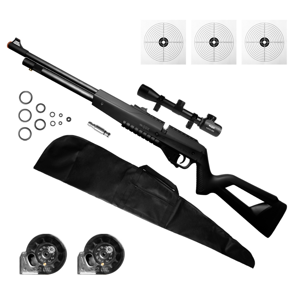 CARABINA PRESSÃO PCP G850 5,5MM QGK+LUNETA 4X32EG+CAPA+ALVO em Oferta na Shopee