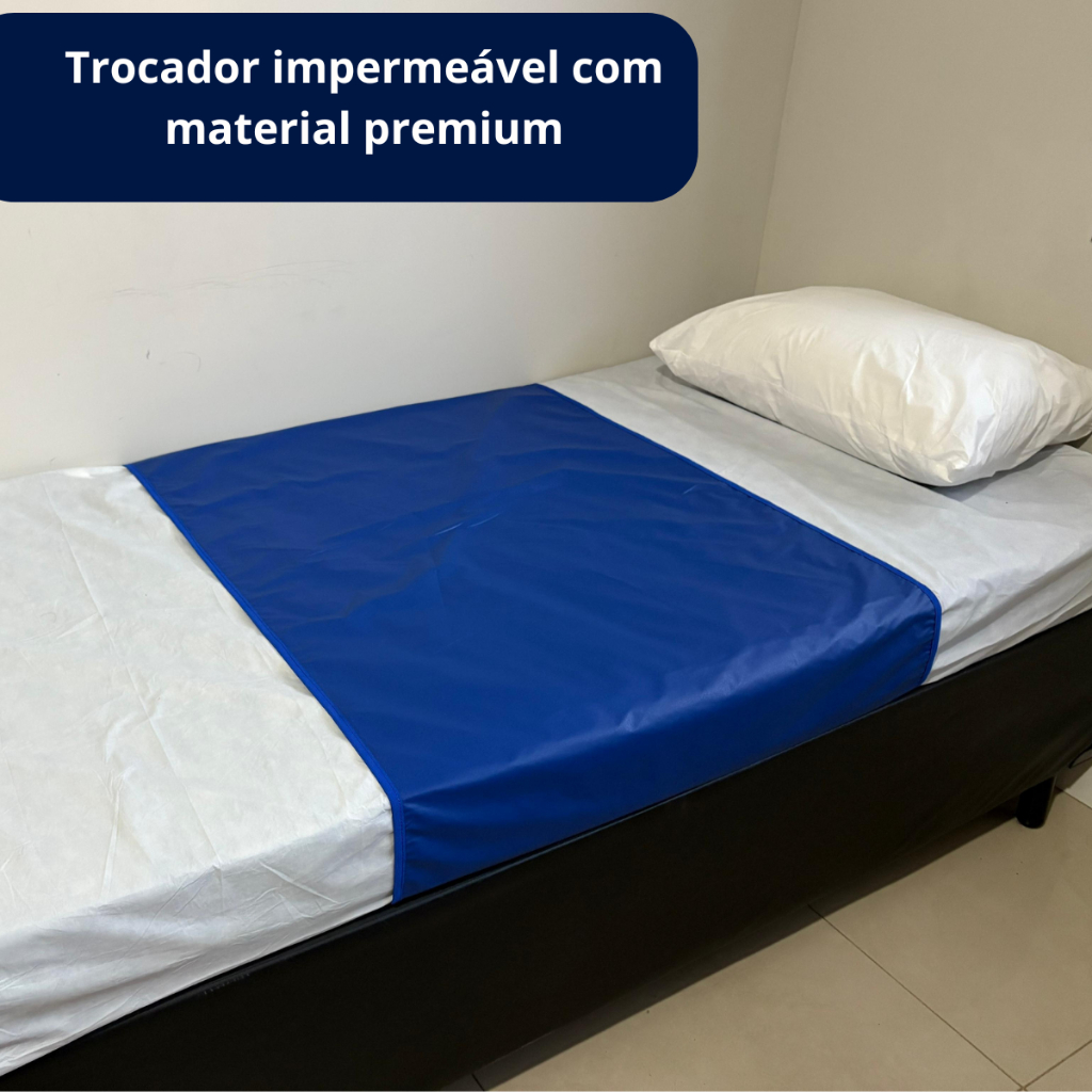 Trocador impermeável para adulto, crianças, idosos e com necessidades especiais azul em Oferta na Shopee