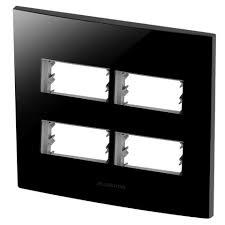 Placa 4x4 4 Módulos Inova Pro Class Black piano 85531 Alumbra Cor Preto