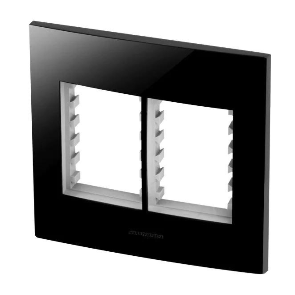 Placa 4x4 6 Módulos Inova Pro Class Blackpiano 85532 Alumbra Cor Preto