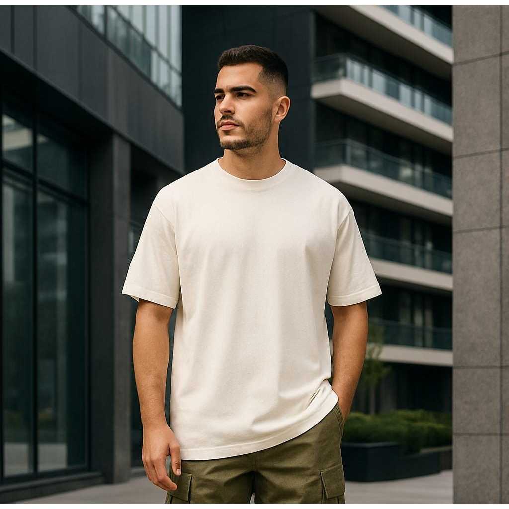 Camiseta Oversized Básica Streetwear Masculina Blusa 100% Algodão Premium Padrão Americano