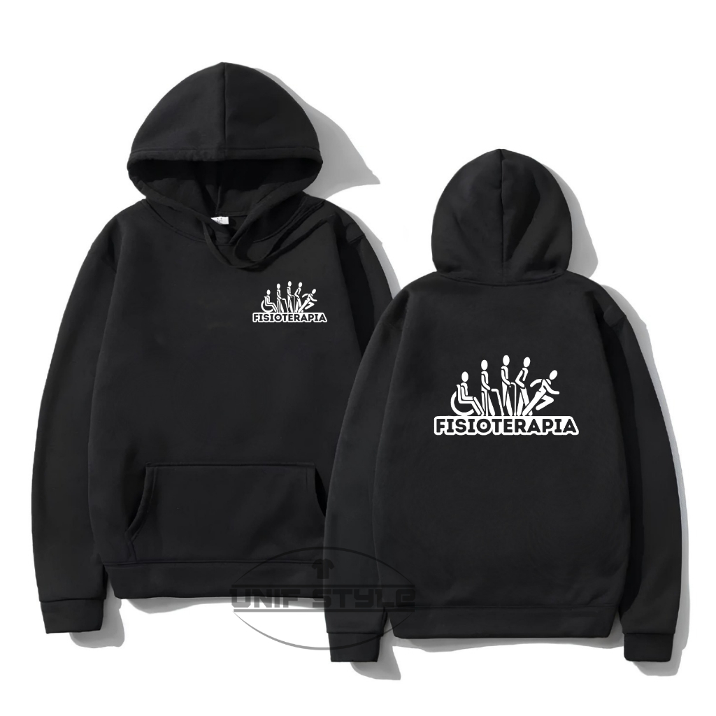 Moletom Blusa de Frio Capuz Estampa Curso Unissex Faculdade Fisioterapia Trabalho Faculdade