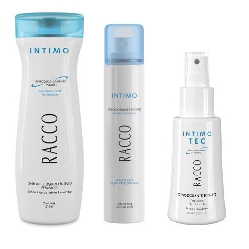 Kit Sabonete + Desodorante Feminino + Desodorante Intimo Tec - Racco