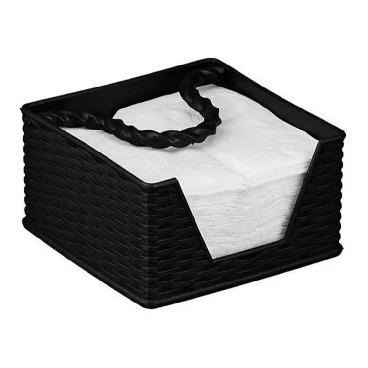 Porta Papel Guardanapos Em Plástico Resistente Com Trava Rattan