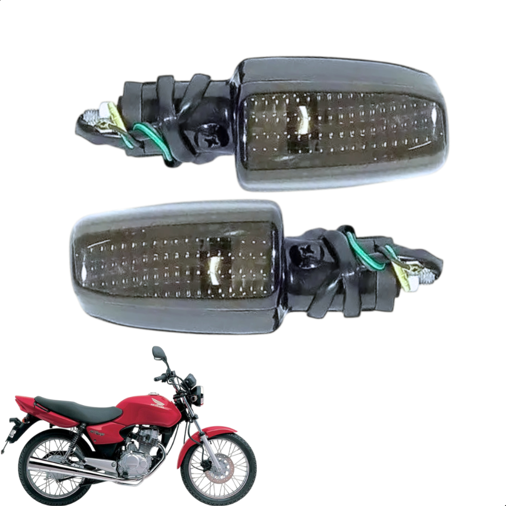 Pisca Seta Moto Para Honda Cg Titan Fan 125 150 Xre Fume Par Promoção em Oferta na Shopee