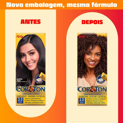 Detalhes do Tintura Cor & Ton Mini Kit N3.0 Castanho Escuro 50g