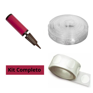Kit Fita Para Arco Desconstruído + Fita Adesiva 100 Pontos + Bomba Manual para Inflar Balões em Oferta na Shopee