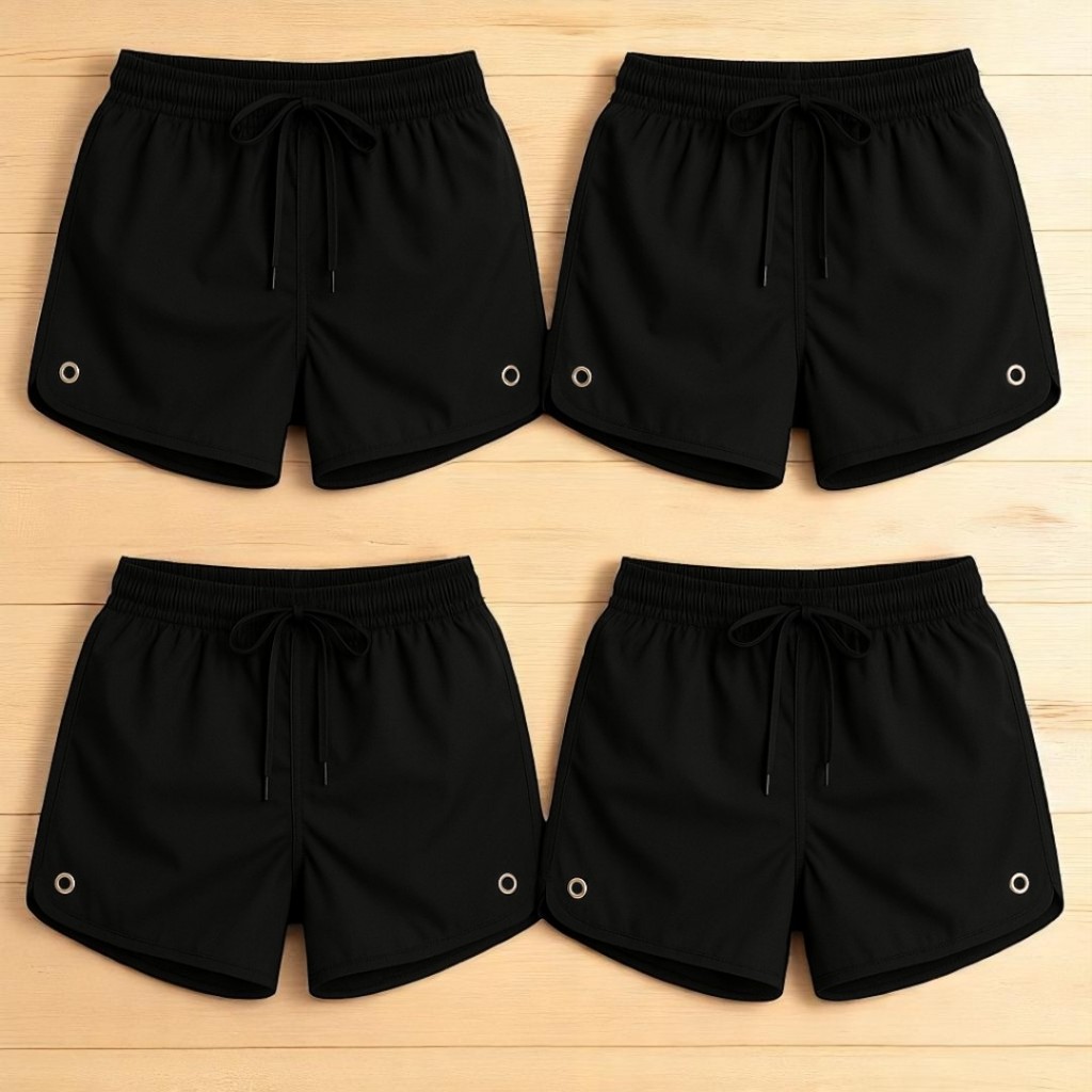 Kit 4 Short Tactel Feminino Neon Fittness Academia shorte Tectel Caminhada Dia A Dia moda praia