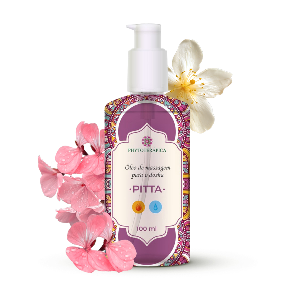 Phytoterápica Óleo Massagem Dosha Pitta 100ml - Refresca, Acalma e Equilibra Emoções - Beauty