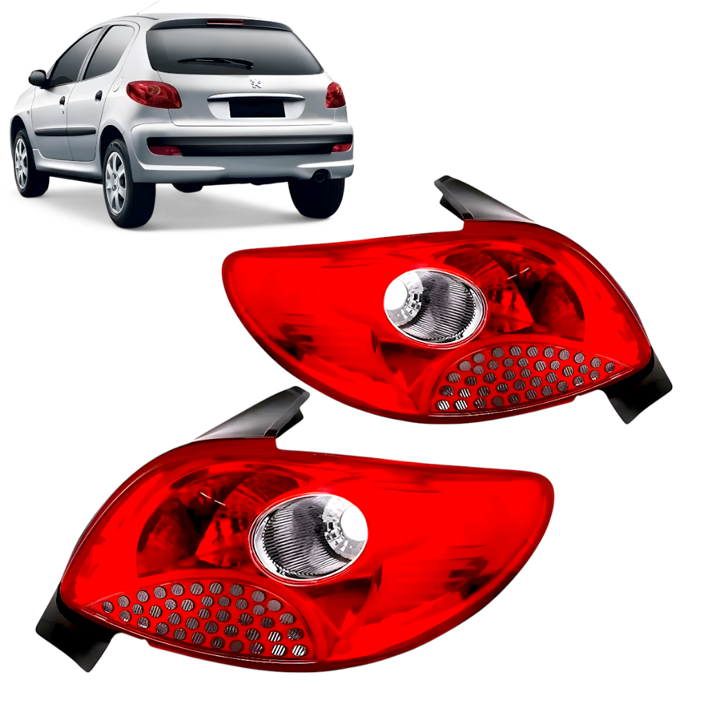 Lanterna Traseira Peugeot 207 Hatch 2008 A 2014 Vermelha