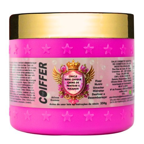 CHICLE PINK CHIQUE CREME DE PENTEAR E FIXADOR COIFFER 350G