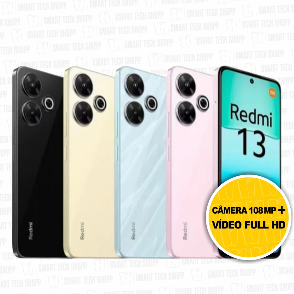 Celular Xiaomi Redmi 13 4G 8/256GB e 6/128GB