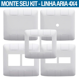 Linha Completa de Placa Cega Parede Elétrica Acabamento Aria 4X4 2/4/6 Postos / Modulo -  TRAMONTINA em Oferta na Shopee