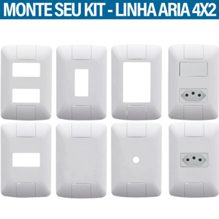 Linha Completa de Placa Cega Parede Elétrica Acabamento Aria 4X2 1/2/3 Postos / Modulo -  TRAMONTINA em Oferta na Shopee