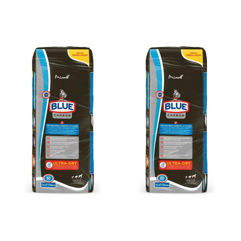 Kit 2 Tapete Higiênico Blue Carbon 30 unidades - PP422