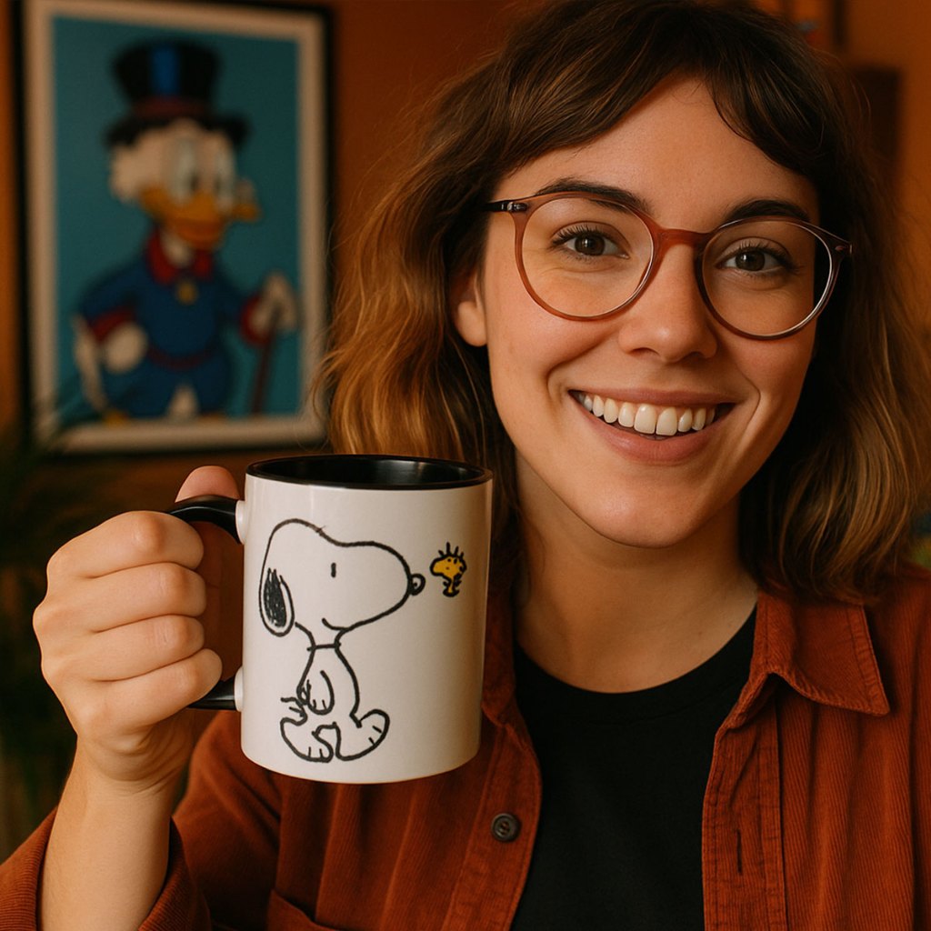 Caneca Snoopy black 325ml