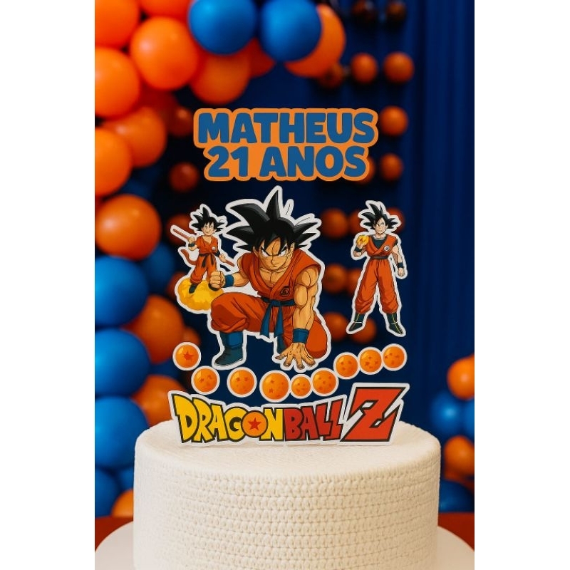 Topo de bolo Dragonball Z topper cake Personalizado