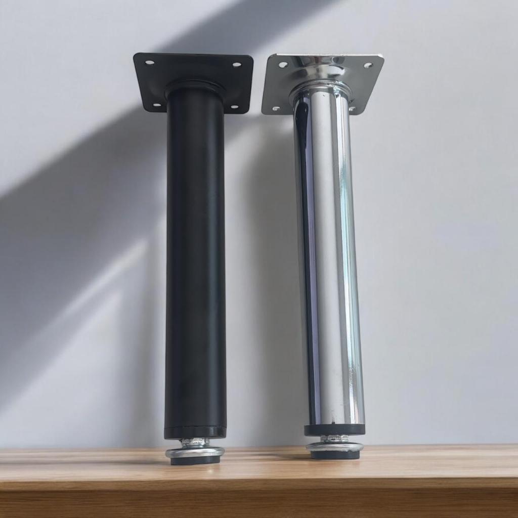 Conjunto 10 Pecas Pe Cilindrico 20cm Metalico Para Armario Banheiro Ajuste Nivelador Kit 10 Peças