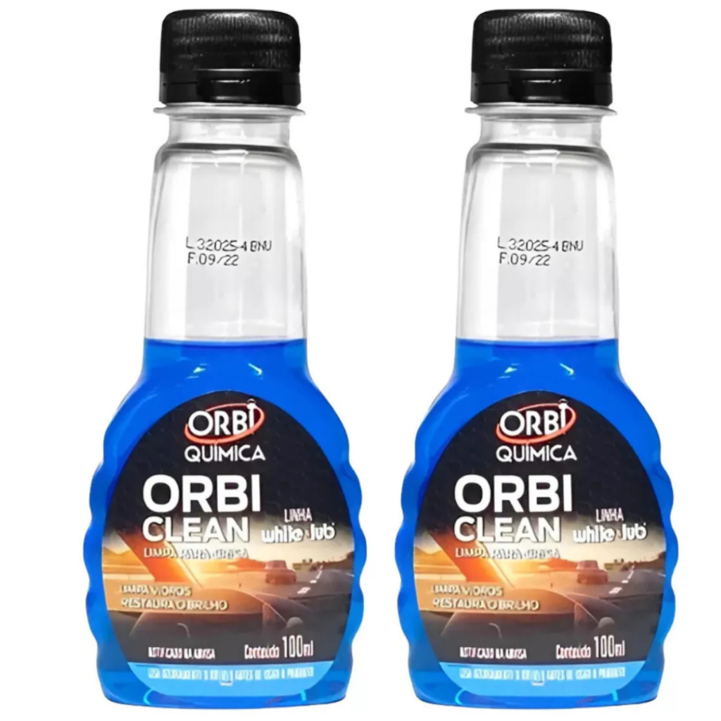 Kit 02 Limpa Parabrisa Orbi Clean De 100ml - Orbi Quimica em Oferta na Shopee