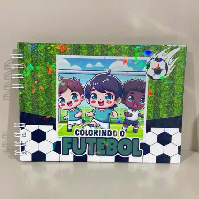 LIVRO DE COLORIR FUTEBOL JOGADOR  50 DESENHOS CAPA DURA A5