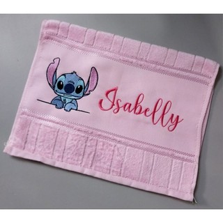 Toalha infantil stitch, toalha de mão toalha bordada escolar, toalha personalizada, PRESENTES .