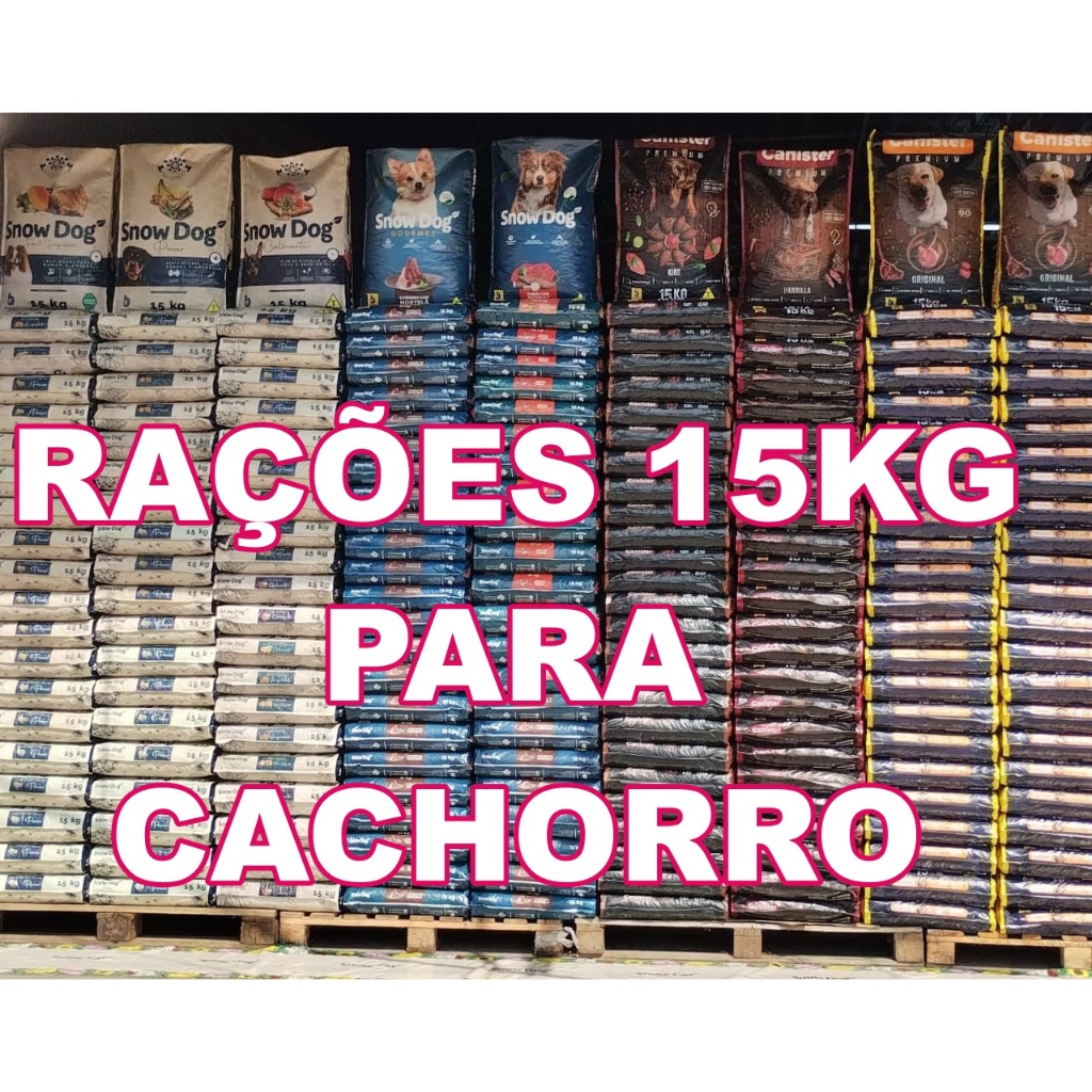 Ração Para Cachorro 15kg Super Premium, Premium Especial, Premium de Alta Qualidade Para Cão Adulto