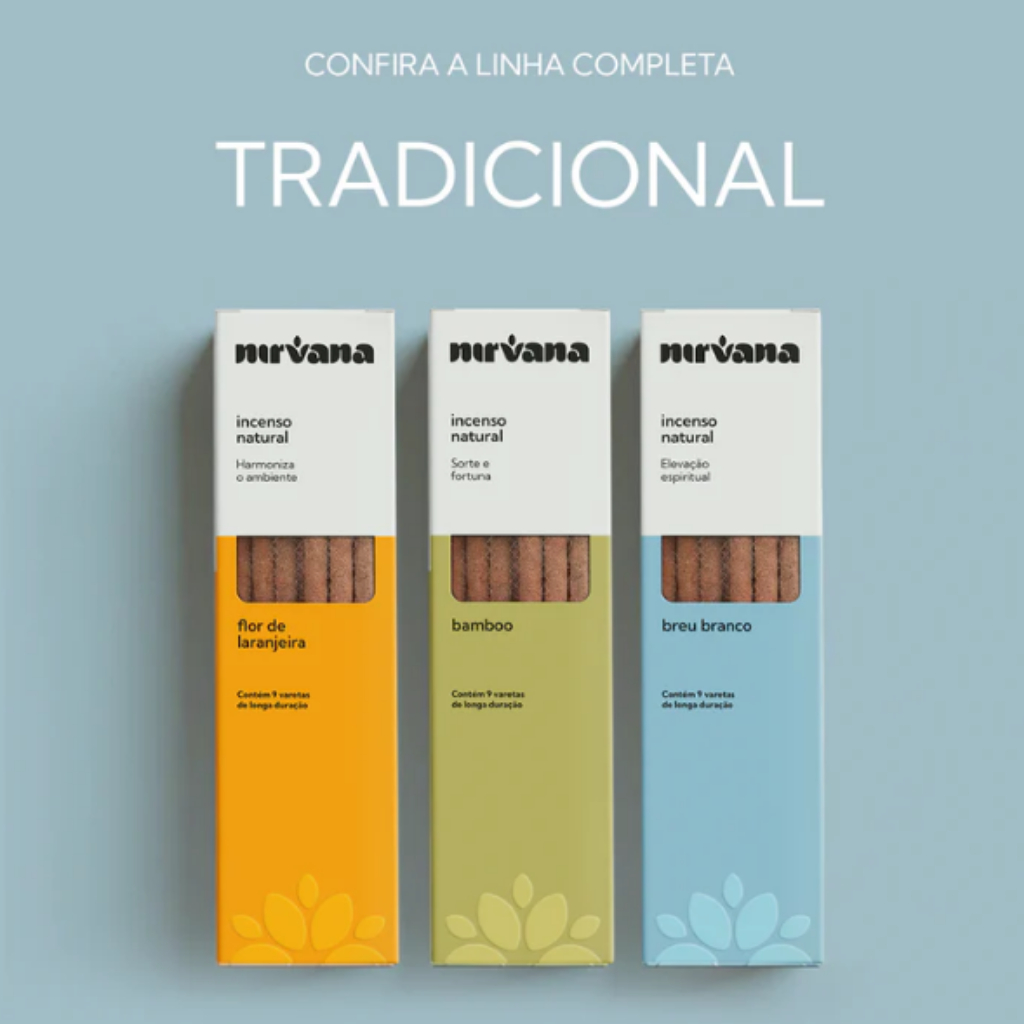 Incenso Natural Nirvana Palito 100% Natural Nova Formula Tradicional Sem Carvão, Vegano em Oferta na Shopee