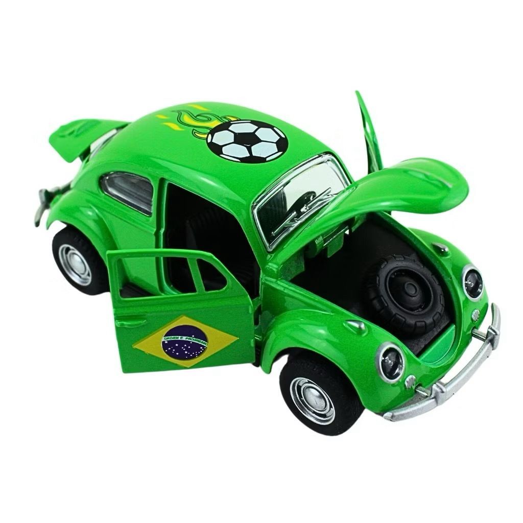 minatura carrinho Brinquedo  Fusca de metal com friccao esportivo Fusca bola Brasil