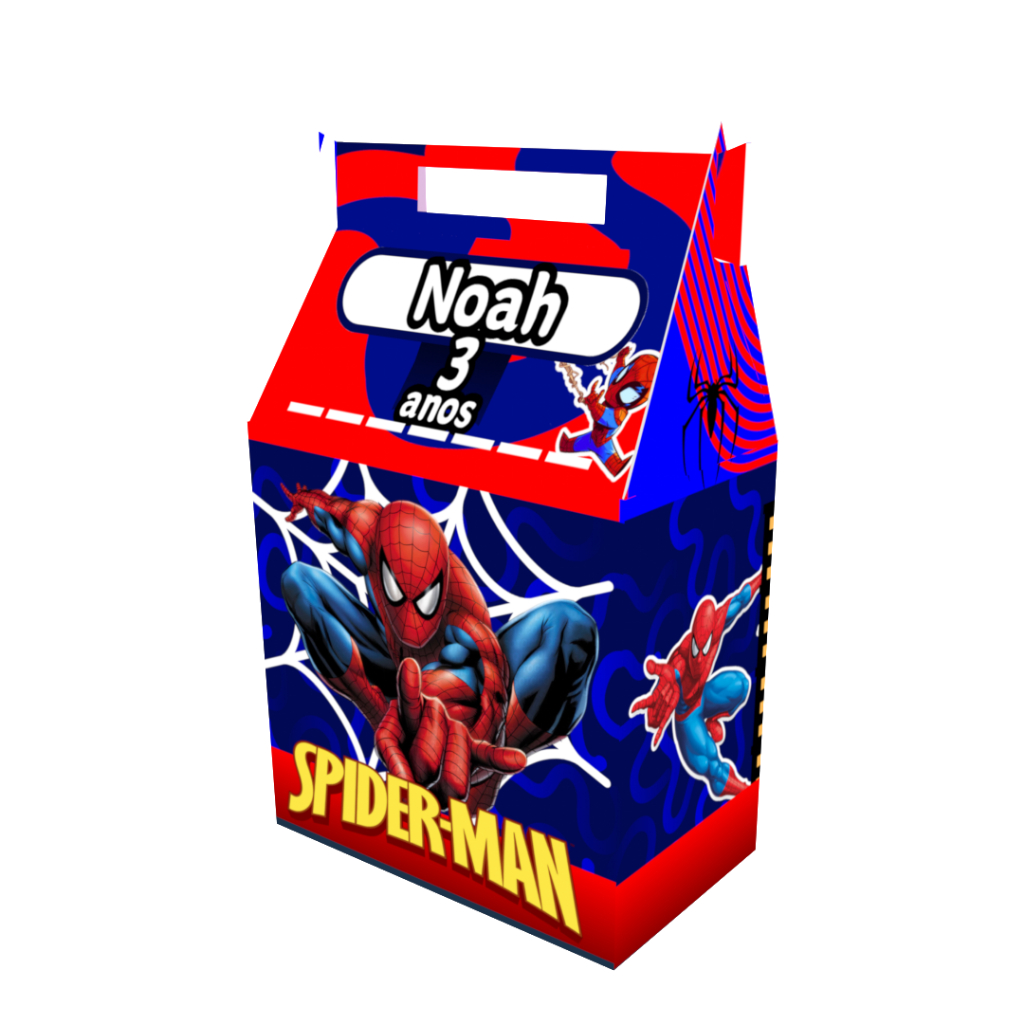 Caixinhas Maleta Personalizadas Homem Aranha Qualquer Tema Lembrancinhas para festa