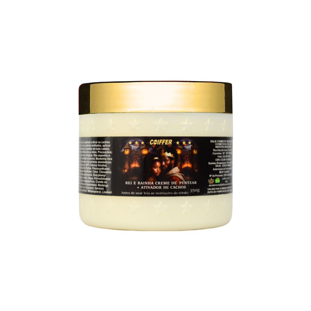 creme de pentear + ativador de cachos rei rainha coiffer 350g