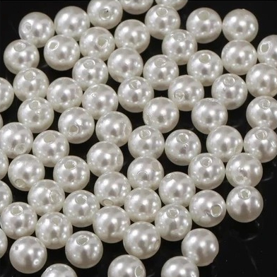 500 Pçs Miçangas 10mm Pérolas Abs Com Buraco Luxo para Artesanato Atacado Confecção Colares Brincos