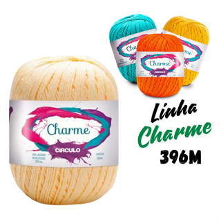 Linha Charme Círculo 150gr Crochê Tricô 100% Algodão 396mts Cor em Oferta na Shopee