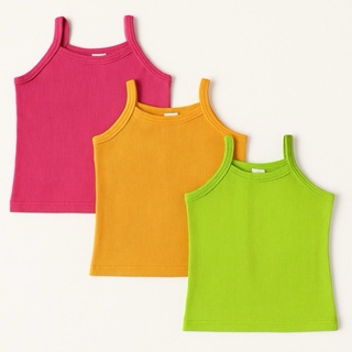 Kit 3 Regata Ribana Algodão Infantil Menina 2 a 12 anos (0036) em Oferta na Shopee