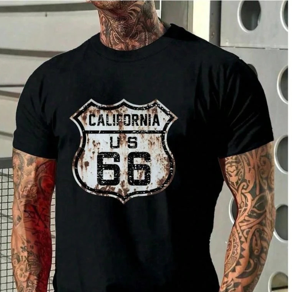 Camiseta Masculina A Road 66 Califórnia Estampada Camisa Lançamento Super Promoção Envio em Até 24 hrs Após a Compra!!