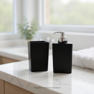 KIT Banheiro Lavabo Porta Sabonete e Escova de Dente  Dosador Sabonete Liquido em Oferta na Shopee