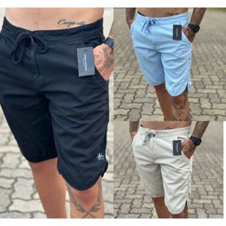 Kit 3 Bermudas Masculinas Estilosas Cores Variadas e Confortáveis em Oferta na Shopee