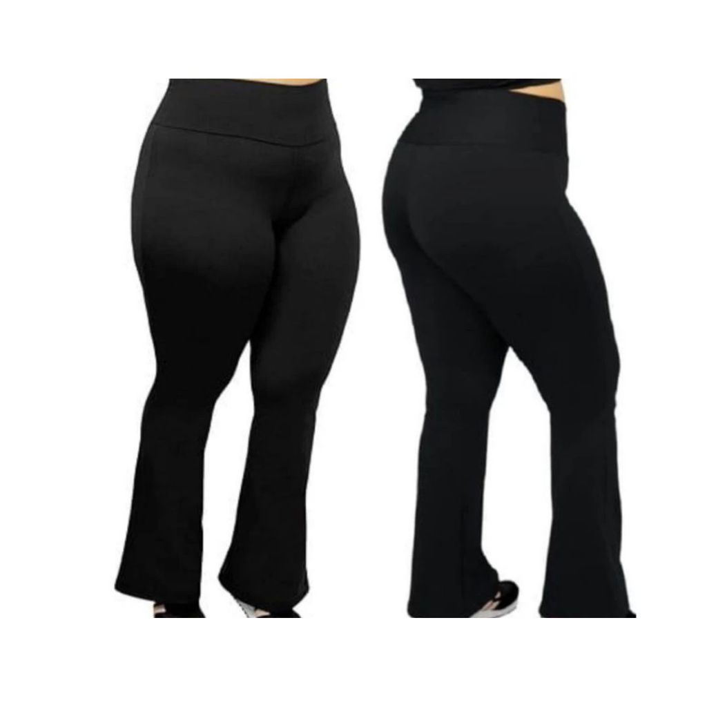 Calça Legging Bailarina Flare Modela bumbum Cintura Alta P M G GG G1 G2 G3 Promoção