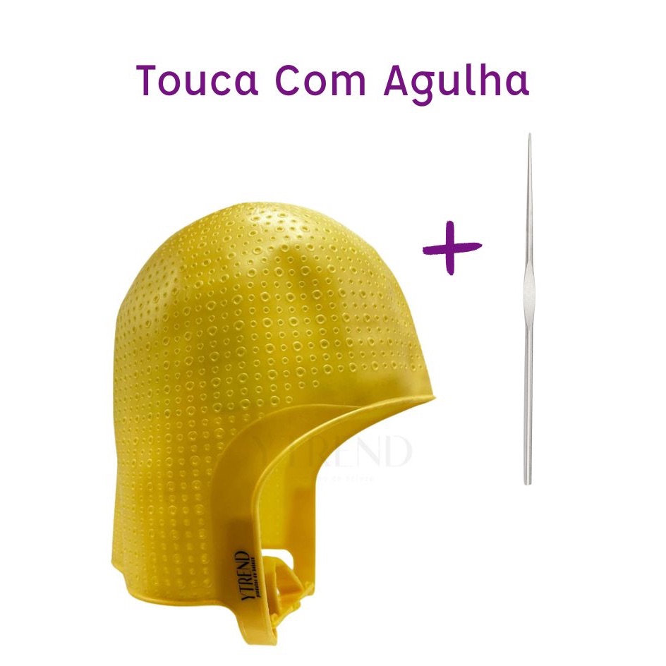 Touca para Luzes com Agulha Mechas Reflexos  Modelo longa e alinhada 2300 Furos que cobre a nuca