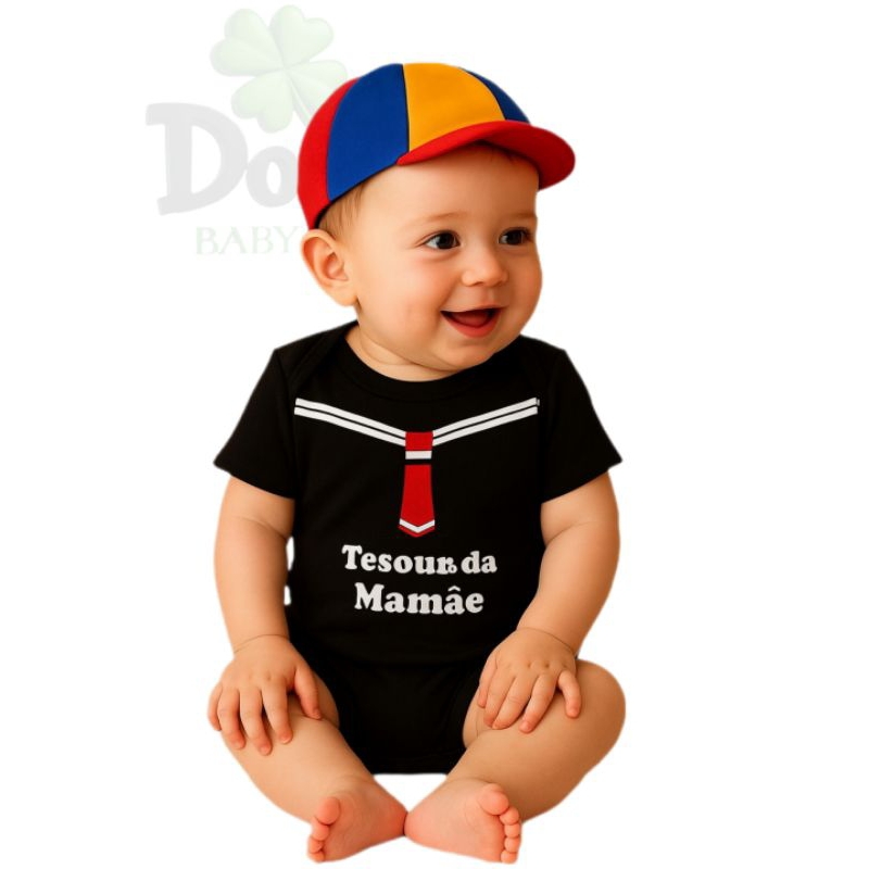 Body de Bebê Kiko Turma do Chaves + Boina Mesversário Temático em Oferta na Shopee
