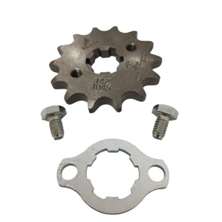 Pinhão 14 Dentes 01 Trava 02 Parafuso Moto Yamaha YBR Factor XTZ 125 em Oferta na Shopee