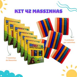 Kit 42 Massinha de Modelar 6 Cores Diferentes Colorida Kit Festa Lembrancinha Aniversario Prenda em Oferta na Shopee
