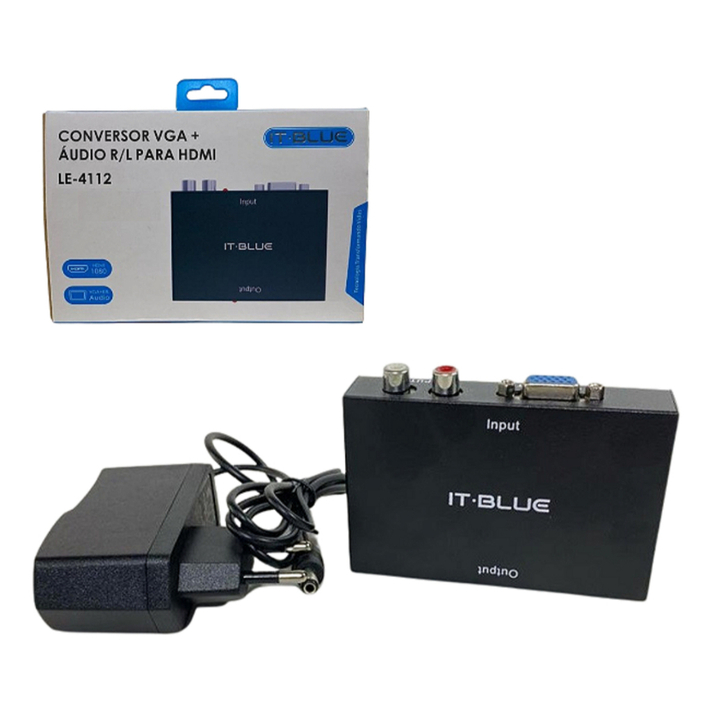 Conversor Vga Audio R/l Para Hdmi Le4112 Itblue
