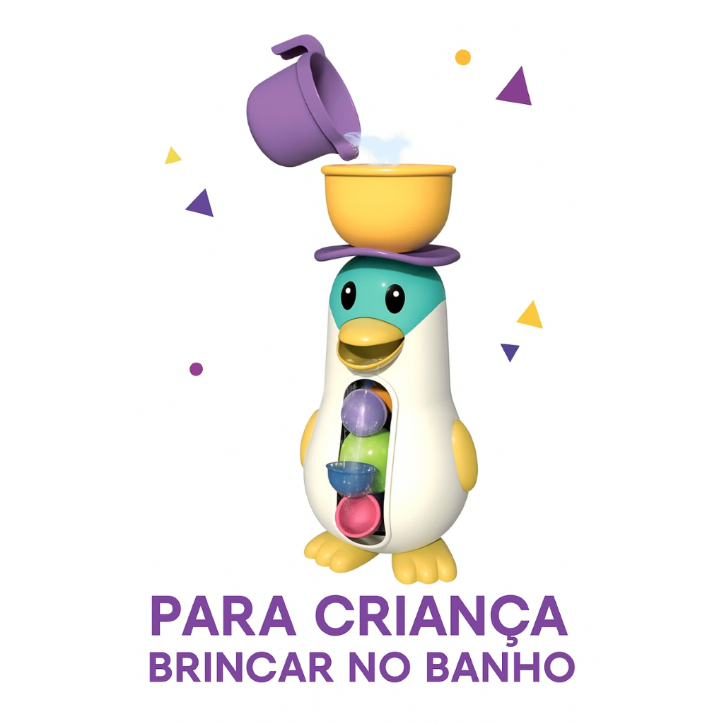 Brinquedos de Banho para Bebês Piscina pinguim