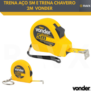TRENA AÇO 5M E TRENA CHAVEIRO 2M TCV 2005 VONDER em Oferta na Shopee
