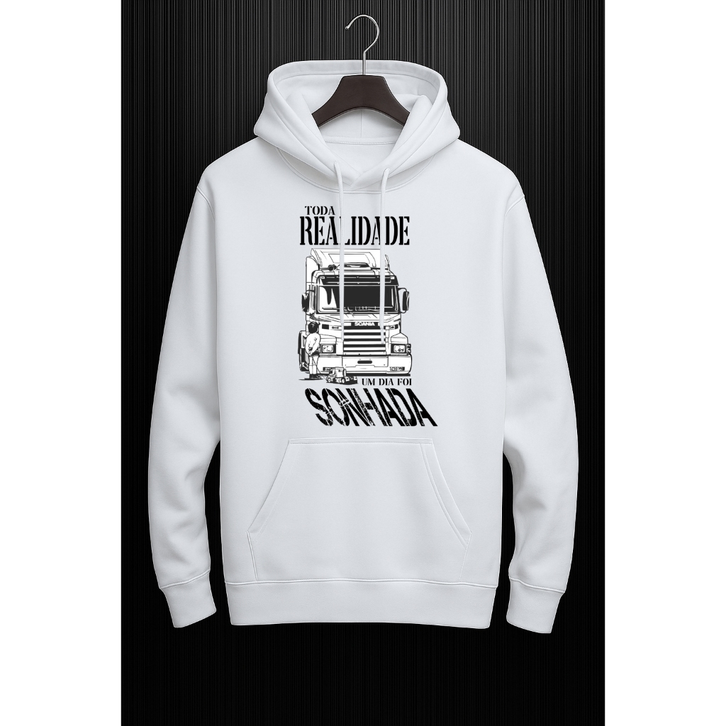 Moletom Masculino Caminhoneiro Scania Frase Motivacional Estilo Estradeiro Inverno Quentinho em Oferta na Shopee