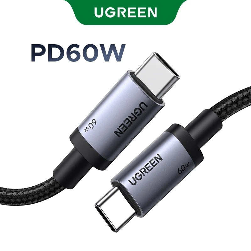 Cabo USB C UGREEN 60W carregamento rápido compatível iPhone 16 15 Plus Pro MAX G