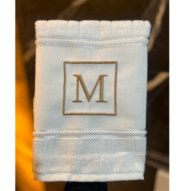 Toalha Lavabo Personalizada Bordada Nome Inicial Casal Monograma