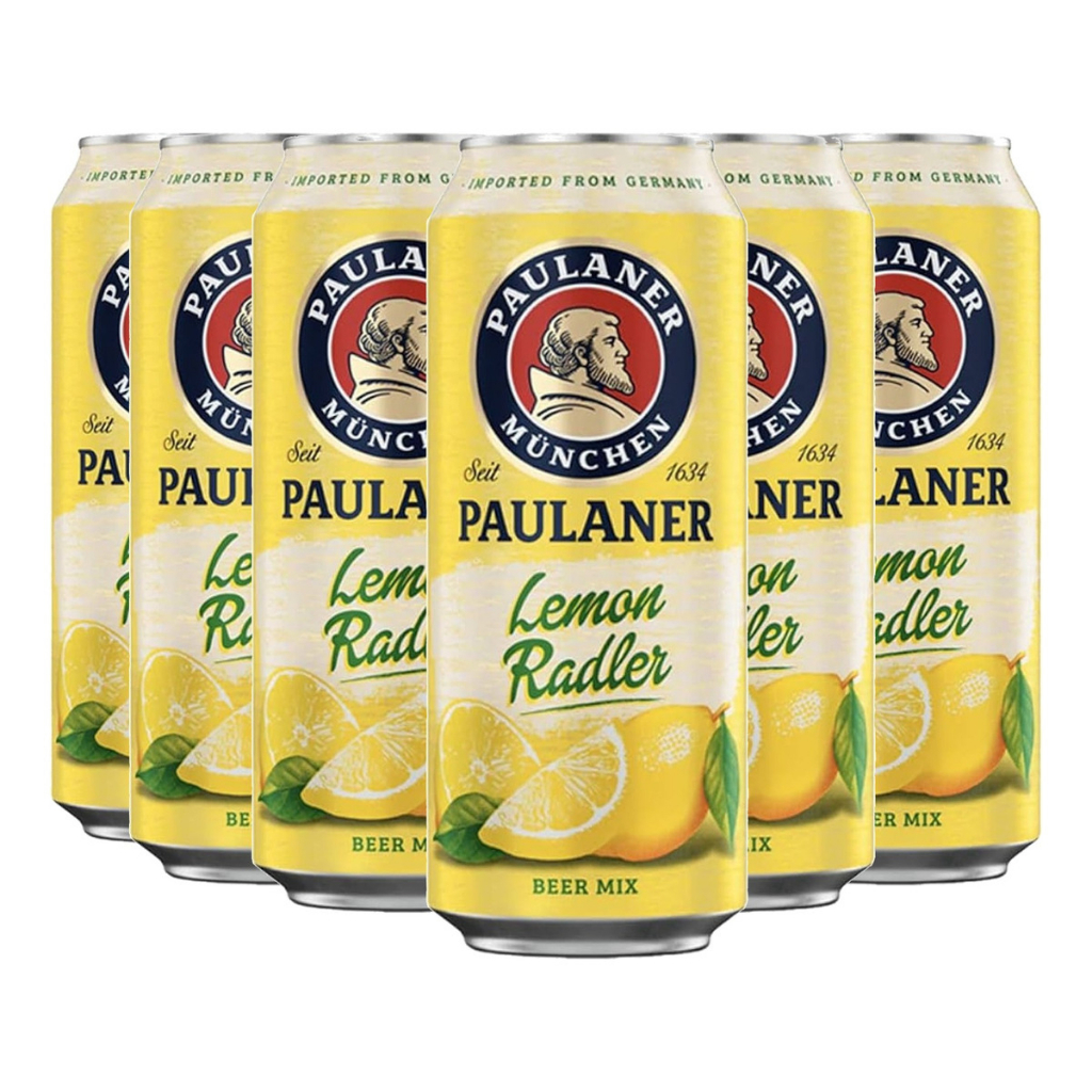 Cerveja Alemã Paulaner Lemon Radler Lata 500ml (6 Latas) Kit Importada